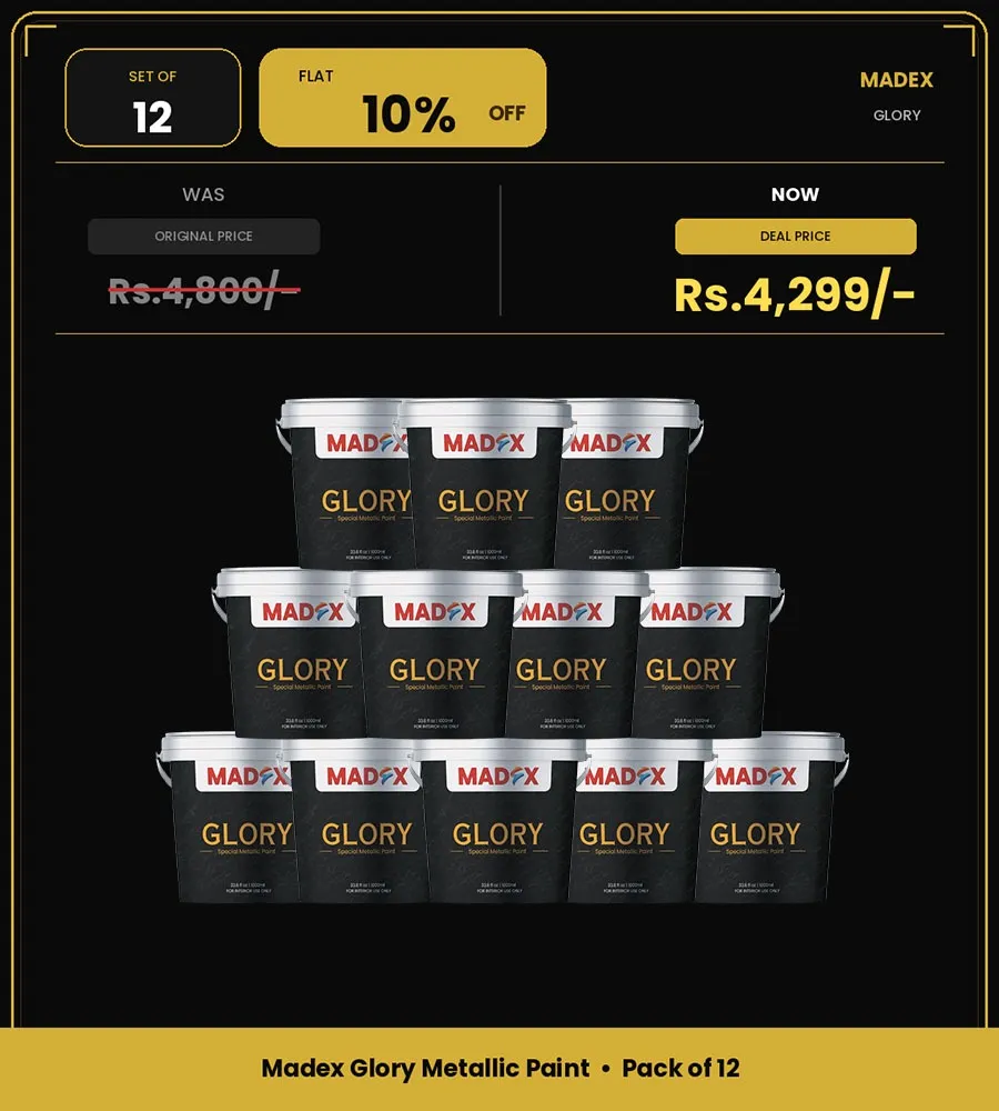 Pack of 12 | Glory Metallic Paint – 100 ml Each