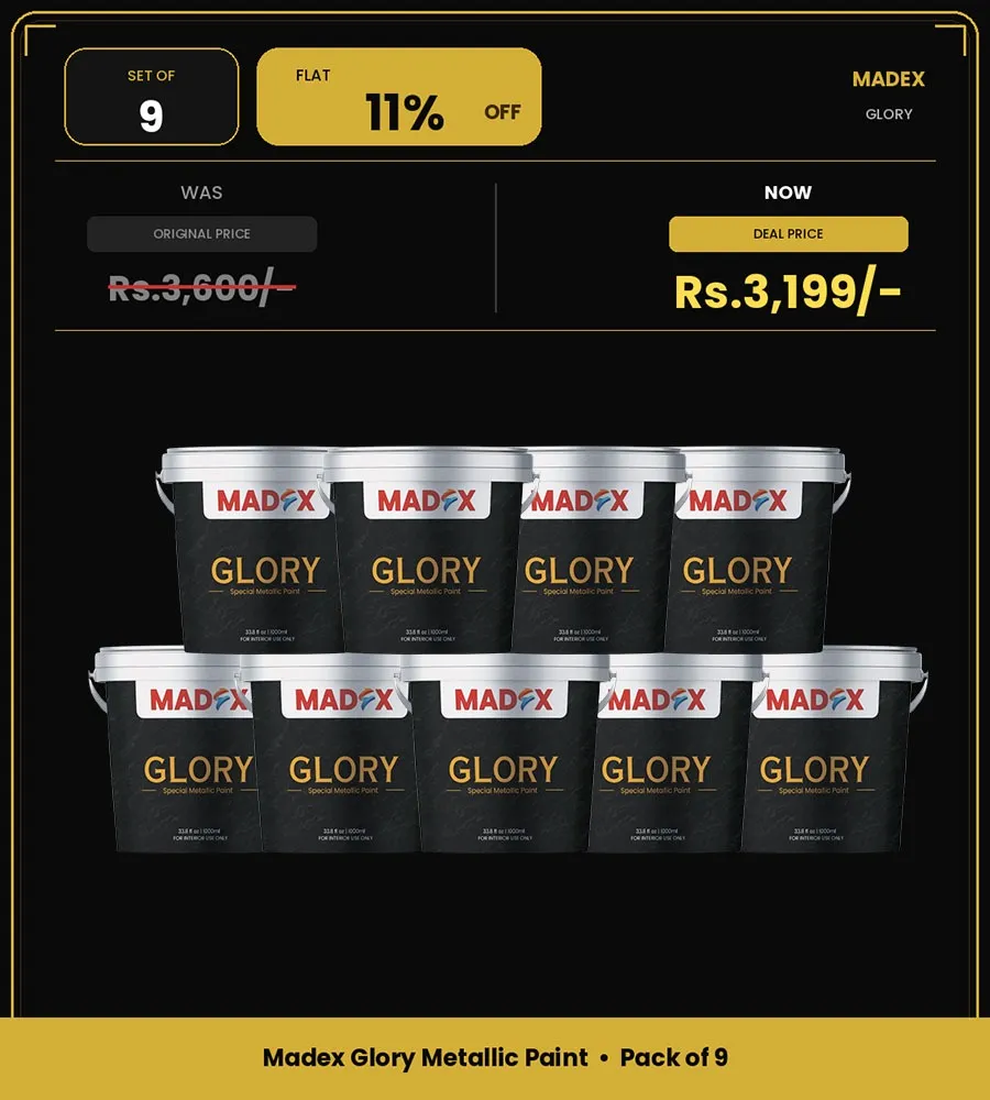 Pack of 9 | Glory Metallic Paint – 100 ml Each